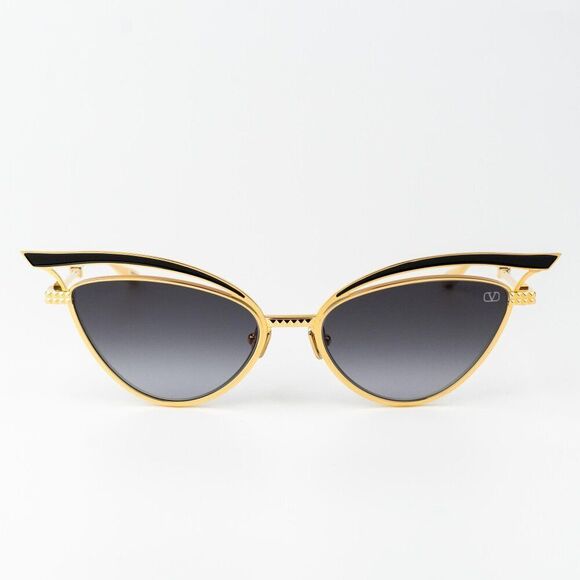 Valentino Women Sunglasses Titanium Gold Grey Cat Eye V - GLASSLINER VLS-118A-55 main image 12
